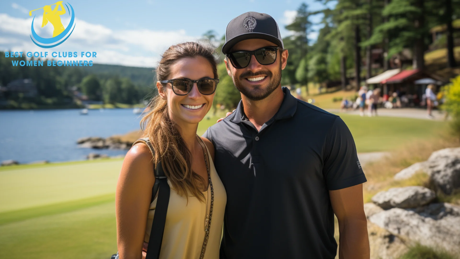 Men and women practice golf swings to improve their game